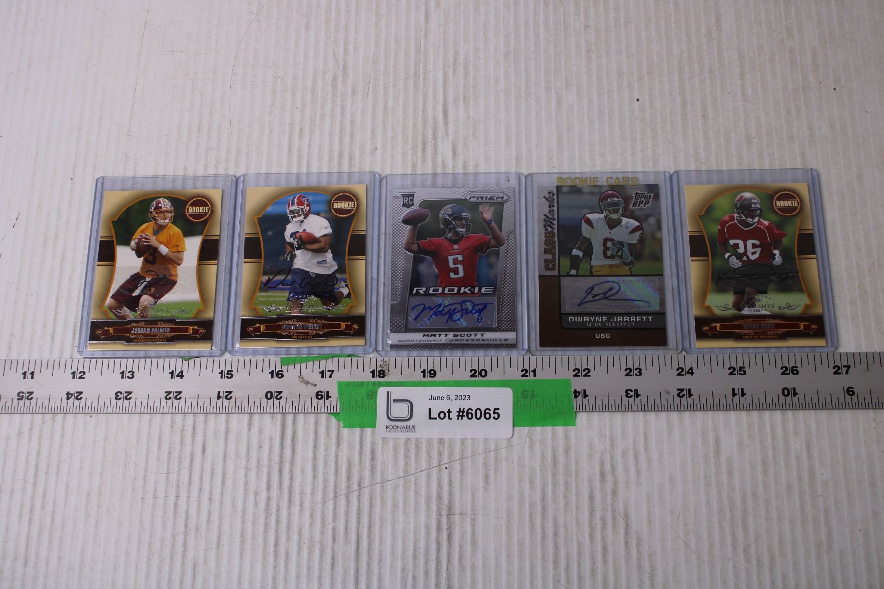 (5) NFL Football Autograph Trading Cards - Rookies