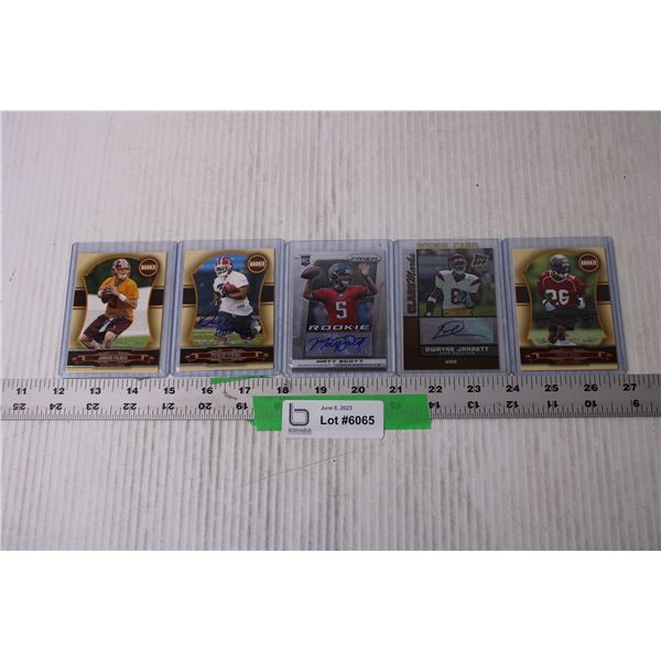 (5) NFL Football Autograph Trading Cards - Rookies