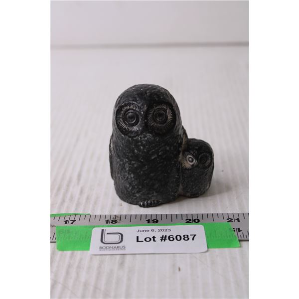 Carved Owl Figure - Made in Canada