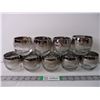 Image 1 : (9) 1950's Platinum Ombre Roly Poly Bar Glasses