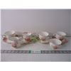 Image 1 : Royal Albert "Blossom Time"- (4) Cups and Saucers with Cream and Sugar