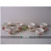 Image 1 : Royal Albert "Blossom Time"- (4) Cups and Saucers with Cream and Sugar