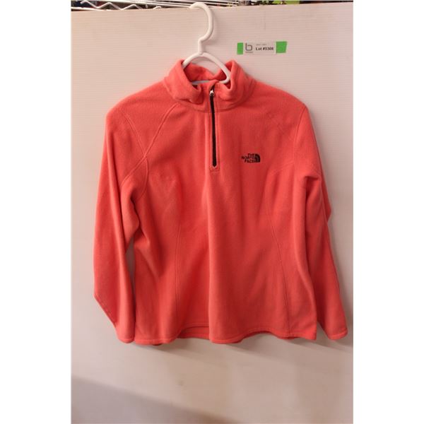 The North Face Women's Large Pink Half Zip Up Shimmer Bug