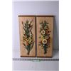 Image 1 : (2) Vintage Floral Chalkware Art