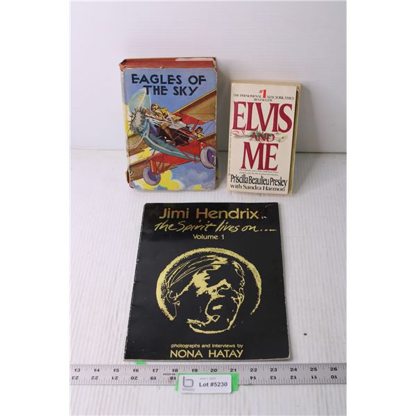 (3) Assorted Books - Jimi Hendrix, Elvis