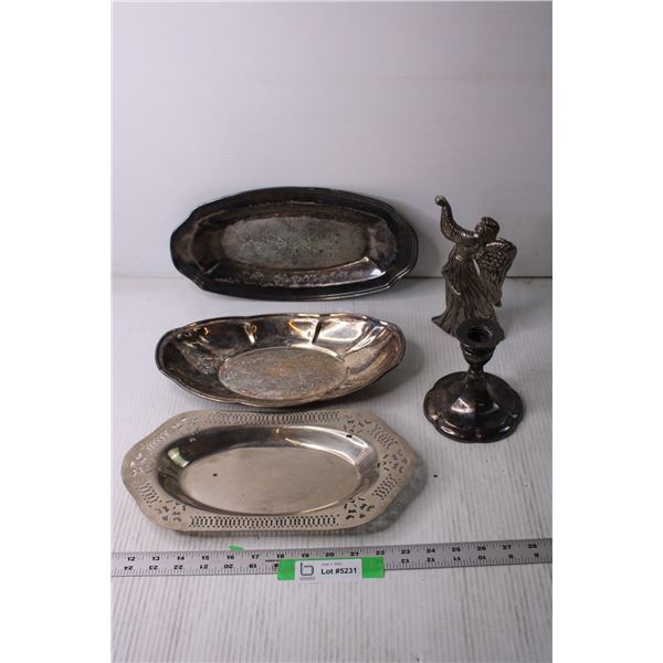 Silver Plated Trays and Misc.