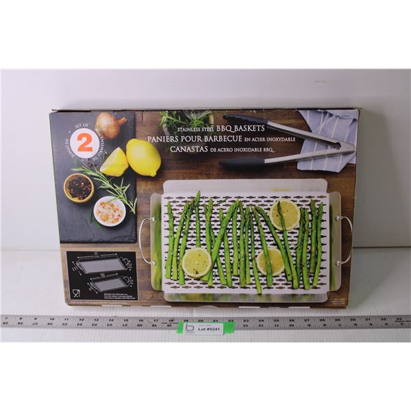 Stainless Steel BBQ Baskets (NIB)