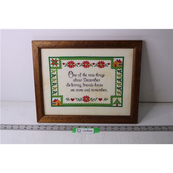Framed Cross Stitch Art