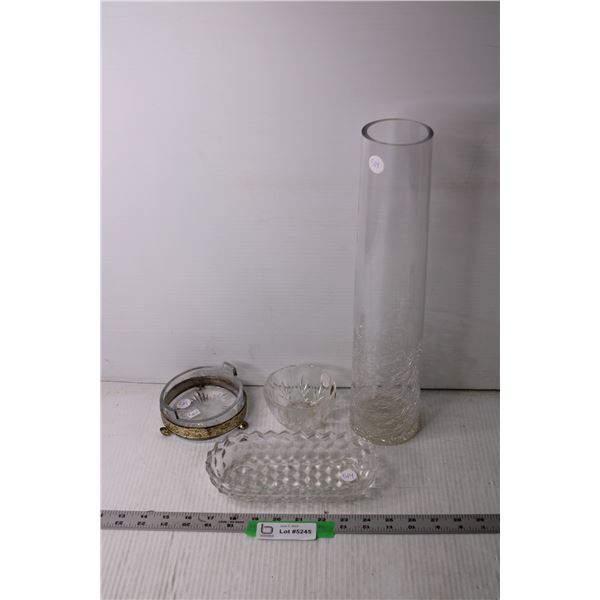 Glass Vase and Misc.
