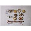 Image 2 : Jewelry Music Box with Brooches and Misc.