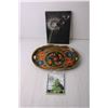 Image 2 : Assorted Items - Glue Gun and Sticks, Decorative Tray, Art