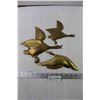 Image 3 : (3) Brass Geese Wall Hang