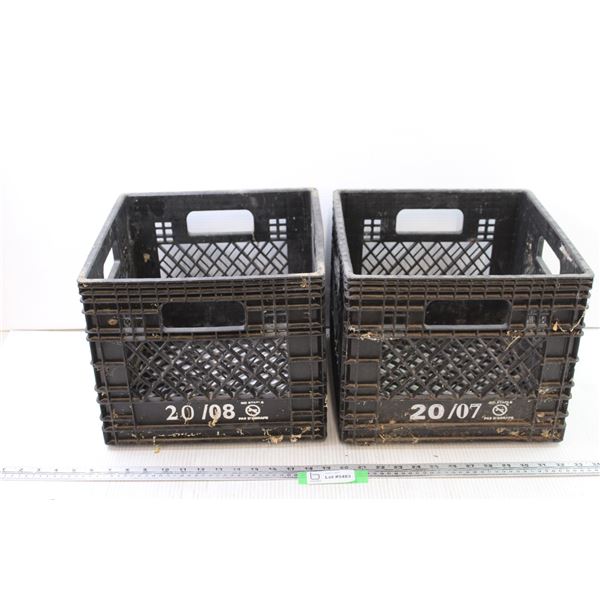 (2) Milk Crates