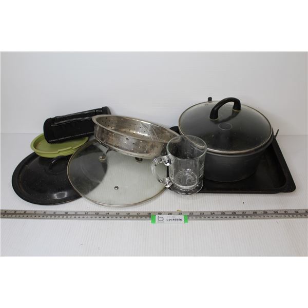 Assorted Pans & Lids - Glass Mug