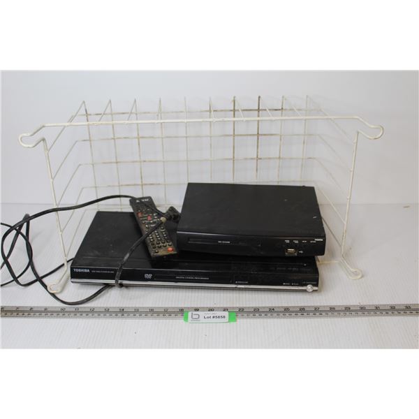 HDMI DVD/CD Player - Toshiba DVD Player (untested) - Remote - Wire Basket
