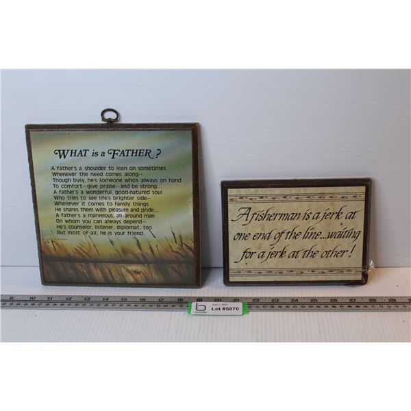 (2) Wall Art Sayings