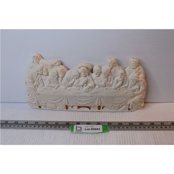 White Plaster Last Supper Art