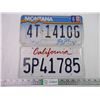 Image 1 : California and Montana License Plates