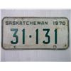 Image 2 : Pair of 1970 Saskatchewan License Plates-31-131
