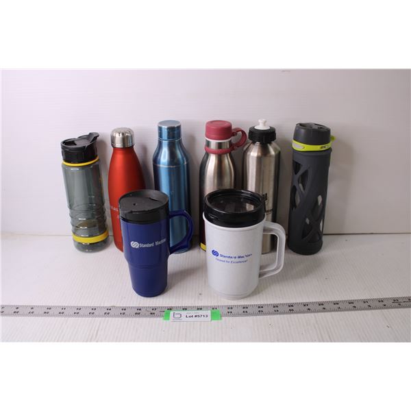 Assorted Water Bottles and Thermoses