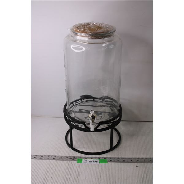 Glass Water Jug with Stand