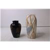 Image 2 : Antique Phoenix Glass Vase + Darker Antique Vase (One Chip)
