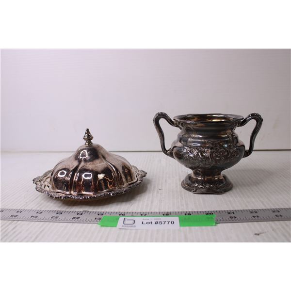 Silver Plated Sugar and Trinket Dish