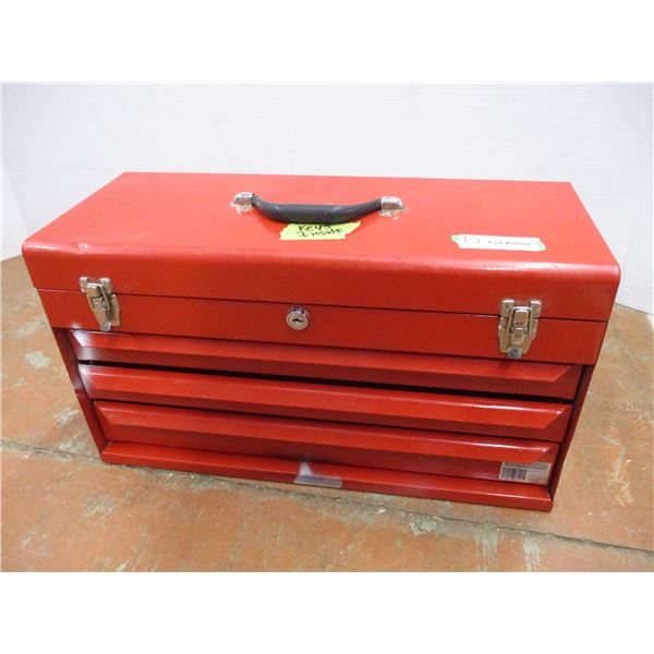 *3-Drawer Red Tool Box w/ Key