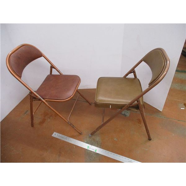 *(2) Metal Folding Chairs