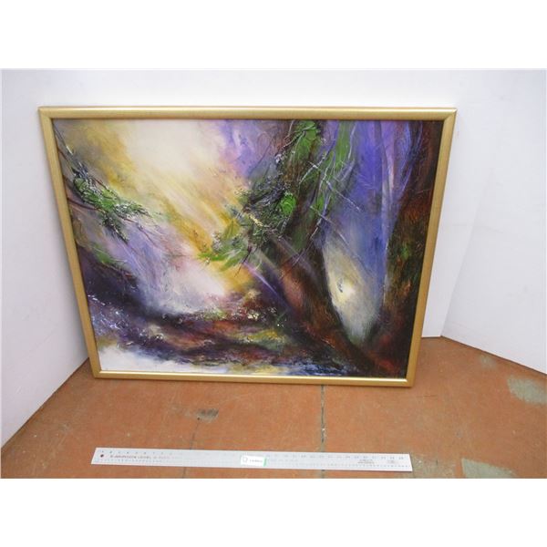 *Framed Acrylic Painting "A Peaceful Place" Signed Jaquie Dunn (33.5x41.5)