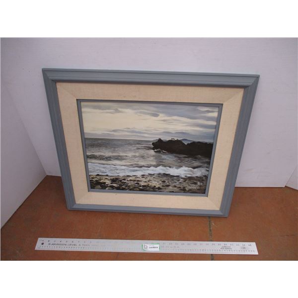 *Framed Oil Painting "Quiet Evening" Signed Walter Wiebe (28.5x24.5)