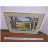 Image 1 : *Framed Watercolour "Cariboo Country" Signed Irene Neff (28x21)
