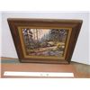 Image 1 : *Framed Oil on Burlap "Rocky Hillside" Signed Francis Harris Watt (28.5x24.5)