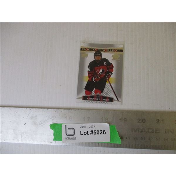 Upper Deck 2022 Connor Bedard "Program of Excellence" NHL Trading Card