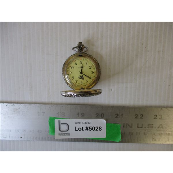 Luxury Train Themed Pocket Watch (Working--Very Nice)