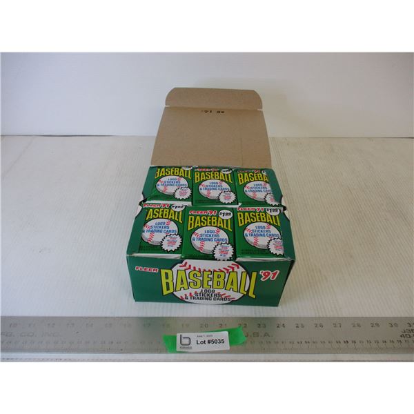 Box of 1991 Fleer Baseball Card Packs (NOS)