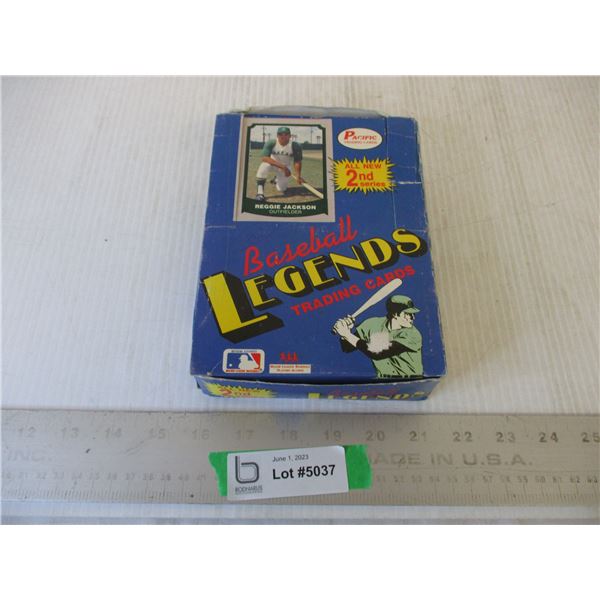 Box of Pacific Baseball Legends Series 2 Trading Cards (NOS)
