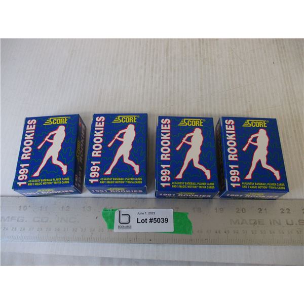 (4) Boxes of 1991 Score Rookies (NOS)