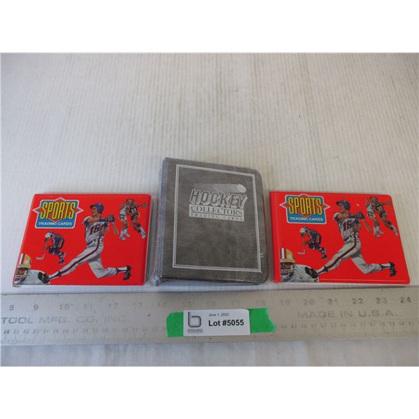 (3) Empty Sports Trading Card Binders Bodnarus Auctioneering