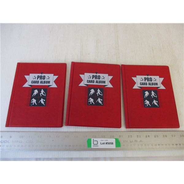 (3) Pro Card Albums