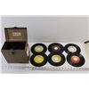 Image 1 : Metal Box with 45's Records