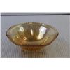 Image 2 : Vintage Carnival Glass Amber Marigold Bowl