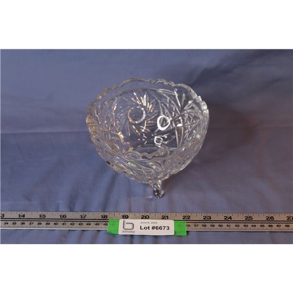 Crystal Pinwheel Footed Bowl