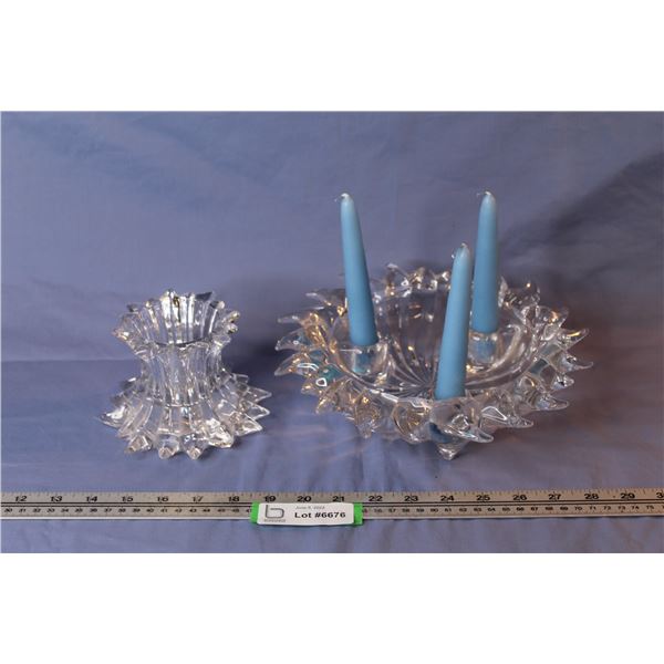 Fancy Glass Candle Holders