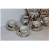 Image 3 : Matching Tea Pot w/Creamer & Sugar (6) Tea Cups w/Saucers