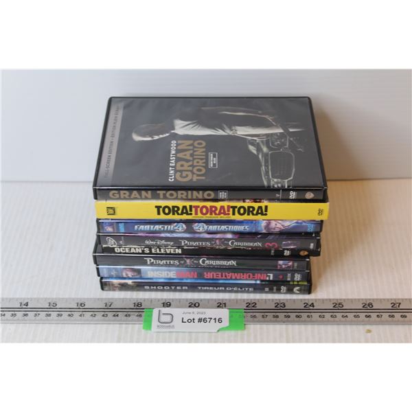 (8) DVD - Action - Adult