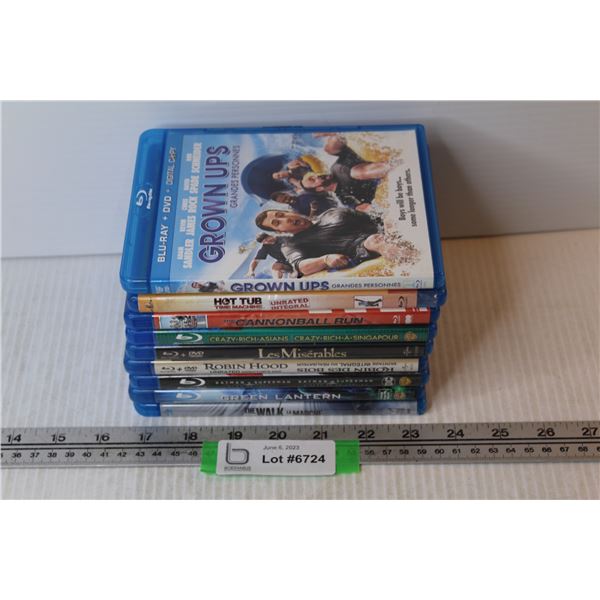 (9) Blu-Ray Movies - Adult - Action