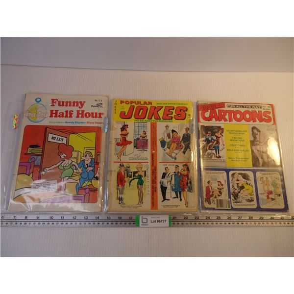 (3) Vintage Adult Humour Comic Books