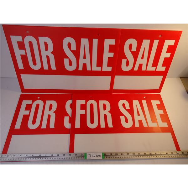 (4) FOR SALE Signs