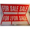 (4) FOR SALE Signs